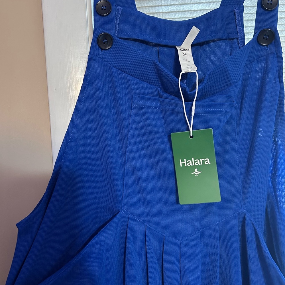 Halara Blue Pleated Jumper